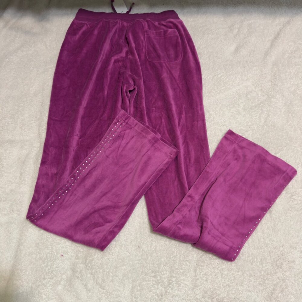 BCBG Max Azria Maternity Velour Tracksuit Set With Hoodie & Pants  Small purple - Picture 15 of 16
